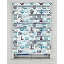 AD Home Denizci Baskılı Zebra Perde - Gece Gündüz Kullanıma Uygundur - Erkek Çocuk Odası Perdesi | Kokusuz Mürekkeple Basılmış  Zebra Perdeler ile Sende Tarzını Yansıt! | 1 Dakikada Pratik Montaj