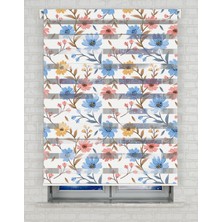 AD Home Renkli Çiçekler Vektörel Baskılı Zebra Perde - Gece Gündüz - Mutfak Perdesi, Salon Perdesi | Kokusuz Mürekkeple Basılmış  Zebra Perdeler ile Sende Tarzını Yansıt! | 1 Dakikada Pratik Montaj