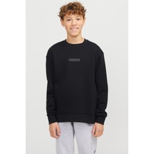 Jack & Jones Jjtaka Sweat Crew Neck Jn Siyah Erkek Çocuk Sweatshirt