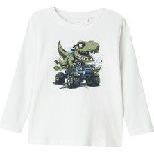 Name It NMMVUX LS TOP Beyaz Erkek Çocuk Kısa Kol T-Shirt