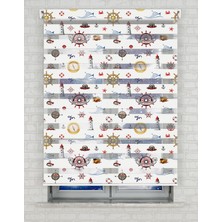 AD Home Denizci Baskılı Zebra Perde - Gece Gündüz Kullanıma Uygundur - Erkek Çocuk Odası Perdesi | Kokusuz Mürekkeple Basılmış  Zebra Perdeler ile Sende Tarzını Yansıt! | 1 Dakikada Pratik Montaj