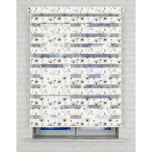 AD Home Çiçekler Baskılı Zebra Perde - Gece Gündüz Kullanıma Uygundur - Bebek Odası Perdesi | Kokusuz Mürekkeple Basılmış  Zebra Perdeler ile Sende Tarzını Yansıt! | 1 Dakikada Pratik Montaj