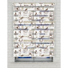 AD Home Nescafe Baskılı Zebra Perde - Gece Gündüz Kullanıma Uygundur - Mutfak Perdesi | Kokusuz Mürekkeple Basılmış  Zebra Perdeler ile Sende Tarzını Yansıt! | 1 Dakikada Pratik Montaj