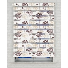 AD Home Çiçekler Baskılı Zebra Perde - Gece Gündüz Kullanıma Uygundur - Salon Perdesi | Kokusuz Mürekkeple Basılmış  Zebra Perdeler ile Sende Tarzını Yansıt! | 1 Dakikada Pratik Montaj