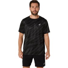 Asics Asics Core All Over Print Ss Top Erkek Siyah Kısa Kollu Tshirt 2011D212-001