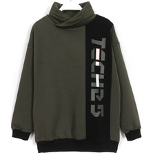DobaKids Boğazlı Uzun Kollu Erkek Çocuk Sweatshirt Haki 001-0002001