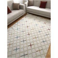 Luxess Halı Dizayn 1100 Multi Renkli Iskandinav Bohem Tarzı Desen Hav Vermez Tozumaz Modern Halı