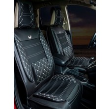 
opel Astra J Hb Uyumlu Yarı Deri Oto Koltuk Kılıfı Ön/arka Tam Set Elit (Siyah-Beyaz)