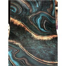 Istanbul 2245 Üst Kalite Kaymaz Deri Taban Tay Tüyü Yıkanabilir Dijital Baskı Halı