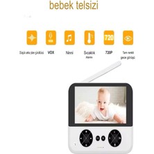 Deanb 4.3 Inç Kablosuz Monitörlü 150M Menzil 720P 2.4ghz Interkom Hareket Algılayıcı Ip Bebek Kamerası