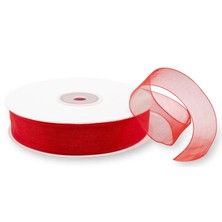 İpek Hobi  Kırmızı  Renk  2 Cm Organze Kurdele 5 Adet