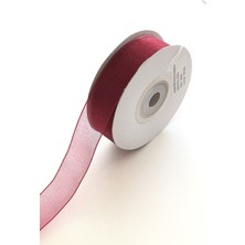 Ipek Hobi Bordo  Renk  2  cm  Organze Kurdele 3 Adet