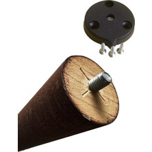 Evnalia 4 Adet Ceviz Vernikli Konik4 Adet 40 cm Ceviz Vernikli Konik  Açılı Aparat ve Montaj Vidası Dahil  Kayın Ağacı  Ahşap Masa Ayağı 60 cm Açılı Aparat ve Montaj Vidası Dahil Kayın Ağacı