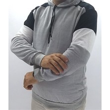 Gri 2 Iplik Kapüşonlu Sweatshirt