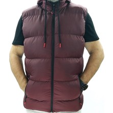 Bordo Kapüşonlu Şişme Yelek