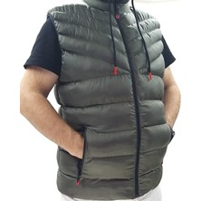 Haki Kapüşonlu Şişme Yelek
