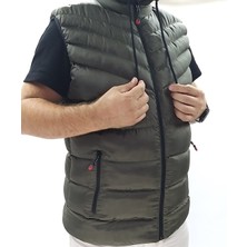 Haki Kapüşonlu Şişme Yelek