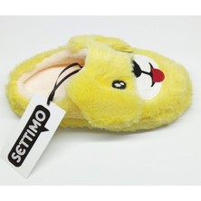 Set Timo Sarı Köpek Figürlü Panduf Ev Terliği