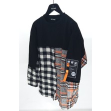 Settimo-Lsk Siyah Ekose Detaylı Sweatshirt