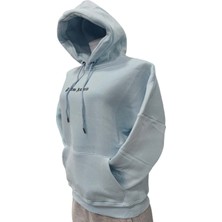 Palm Angels Kadın Açık Mavi Kapüşonlu Owersize Salaş Üç Iplik Sweat Shirt Ksk-Plma