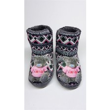 Set Timo Etnik Desenli Ayıcık Baskılı Panduf