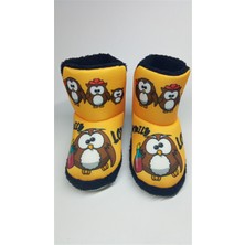 Set Timo Sarı Renk Sevimli Penguen Baskılı Panduf
