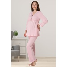 Effortt Pembe Hamile Lohusa Pijama Takımı