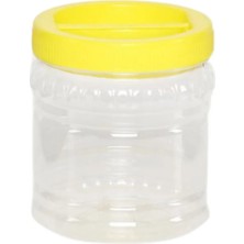 Plastik Kavanoz Pet Bidon Saklama Kabı 1 Litre 4 Adet Turşu Salça Kavanozu 1000ML