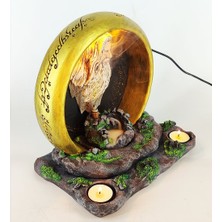 Craft Maket Güç Yüzüğü Gandalf Geri Akış Tütsülük ve Işıklı Mumluk