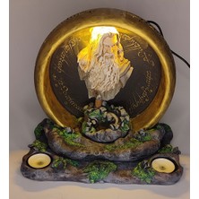 Craft Maket Güç Yüzüğü Gandalf Geri Akış Tütsülük ve Işıklı Mumluk