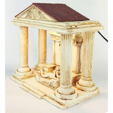 Craft Maket Antik Roma Reclining Naiad Dekoratif Konik Tütsülük Işıklı