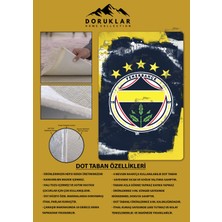 Doruklar Home Collection Kaymaz Taban Makinada Yıkanabilir Dijital Baskı Modern Desenli Genç Odası ve Çocuk Odası Halısı Dot Taban Halı
