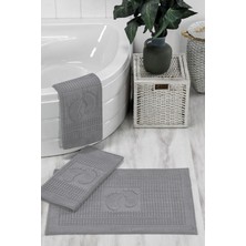 Formeya 3'lü Ayak İzli Ayak Havlusu - Paspas Banyo Seti (3 adet)