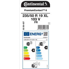 Continental 235/50 R19 103V Xl Fr Premiumcontact 6 Suv Yaz Lastiği (Üretim Yılı:2025)