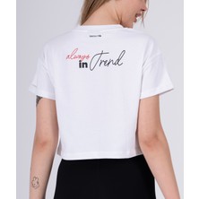Tootechin %100 Pamuk Basic Crop Tasarım Mod'Do Always in Trend