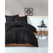 Cotton Box Çift Kişilik Saten Nevresim Takımı Elegante Stripe Siyah