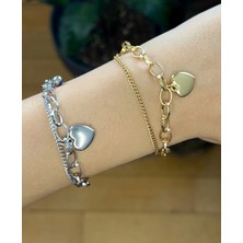 Kalpli Ikili Çelik Bileklik