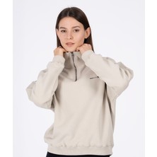 %100 Pamuk Oversize Yüksek Yakalı Furmuarlı Silva Sweatshirt