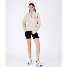%100 Pamuk Oversize Yüksek Yakalı Furmuarlı Silva Sweatshirt