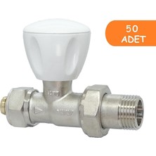 50 Adet Eca Rv3 1/2 Düz Radyatör Valfi Pex Petek Havlupan Vanası 602120722