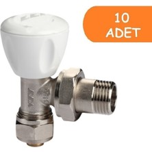 10 Adet Eca Rv3 1/2 Köşe Radyatör Valfi Pex Petek Havlupan Vanası 602120721