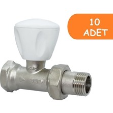 10 Adet Eca Rv3 1/2 Düz Radyatör Valfi  Petek Havlupan Vanası 602120725
