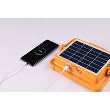 Uzmlight Horoz LED Solar Projektör 200W 6500K 1466LM 183X144 mm Seyyar Taşınabilir Sarı Beyaz ve Çakar Işık Lamba