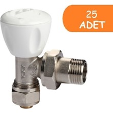 25 Adet Eca Rv3 1/2 Köşe Radyatör Valfi Pex Petek Havlupan Vanası 602120721