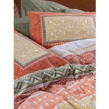 Cotton Box Ethnic Çift Kişilik Nevresim Takımı Tuwa Kiremit