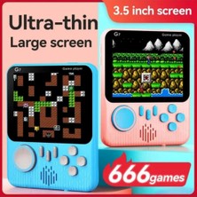 Mini Atari Taşınabilir 666 Adet Retro Oyun Konsolu 3.5 Inç Ekran Çift Konsol Gameboy El Atarisi