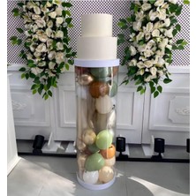 Bkmc Party Pvc Sütün 75  cm  Silindir Doğum Günü Pasta Standı