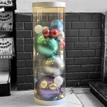 Bkmc Party Pvc Sütün 75  cm  Silindir Doğum Günü Pasta Standı