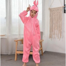 Ezvace Çocuk Tavşan Kostümü Pembe Renk 4-5 Yaş