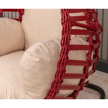 Btk Concept Armoni Tek Kişilik Çocuk Salıncak, Kırmızı, Rattan